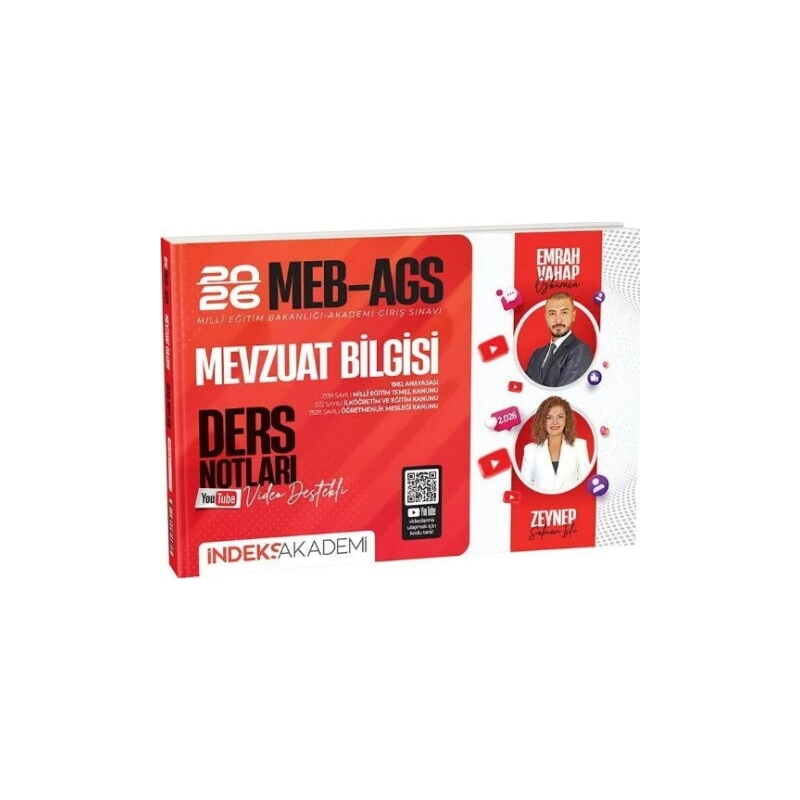 2026 MEB-AGS Mevzuat Bilgisi Video Ders Notları İndeks Akademi Yayıncılık