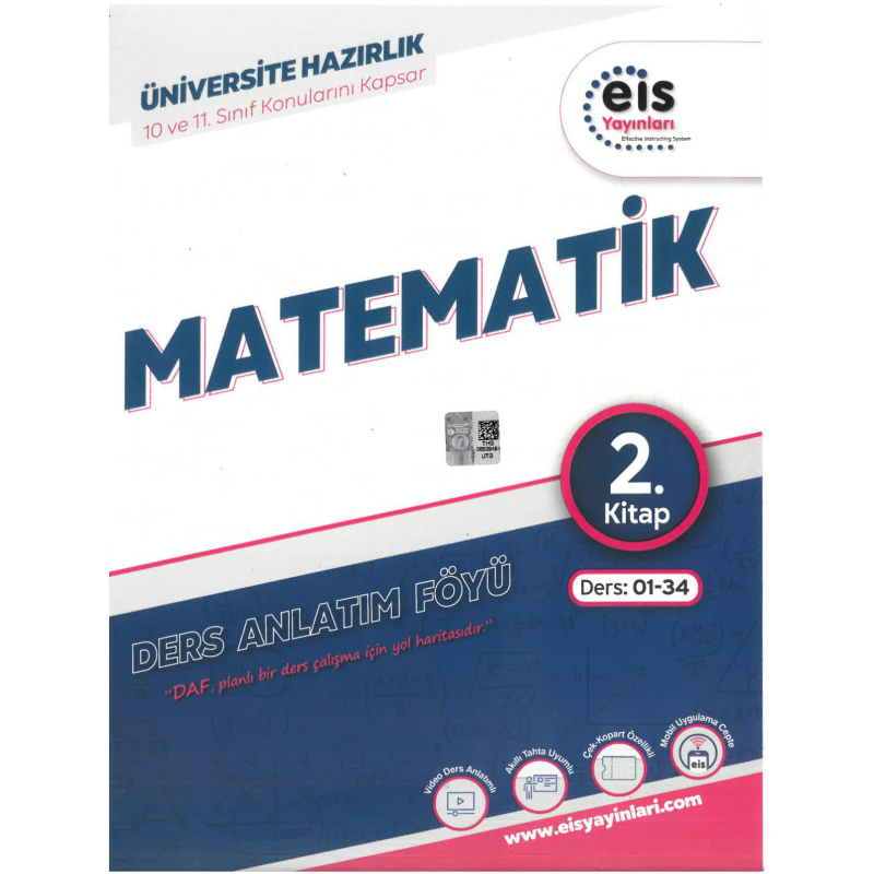 EİS Daf Matematik 2. Kitap Ders:01-34 10-11. Sınıf Konularını Kapsar