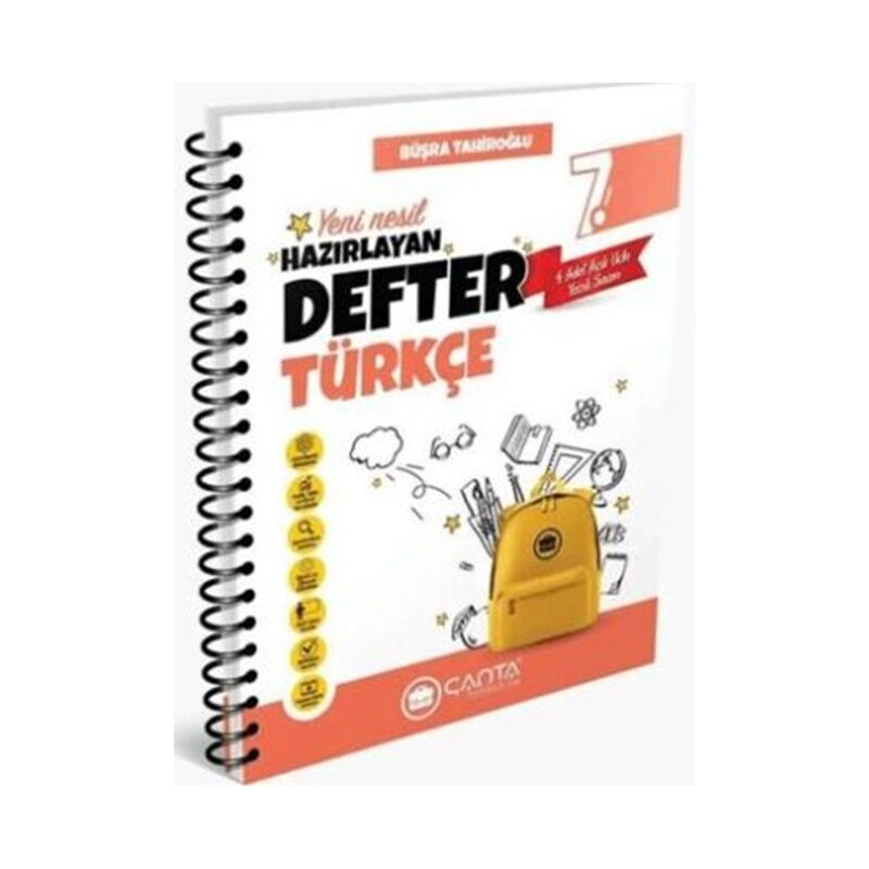 7. Sınıf Türkçe Hazırlayan Defter Çanta Yayınları