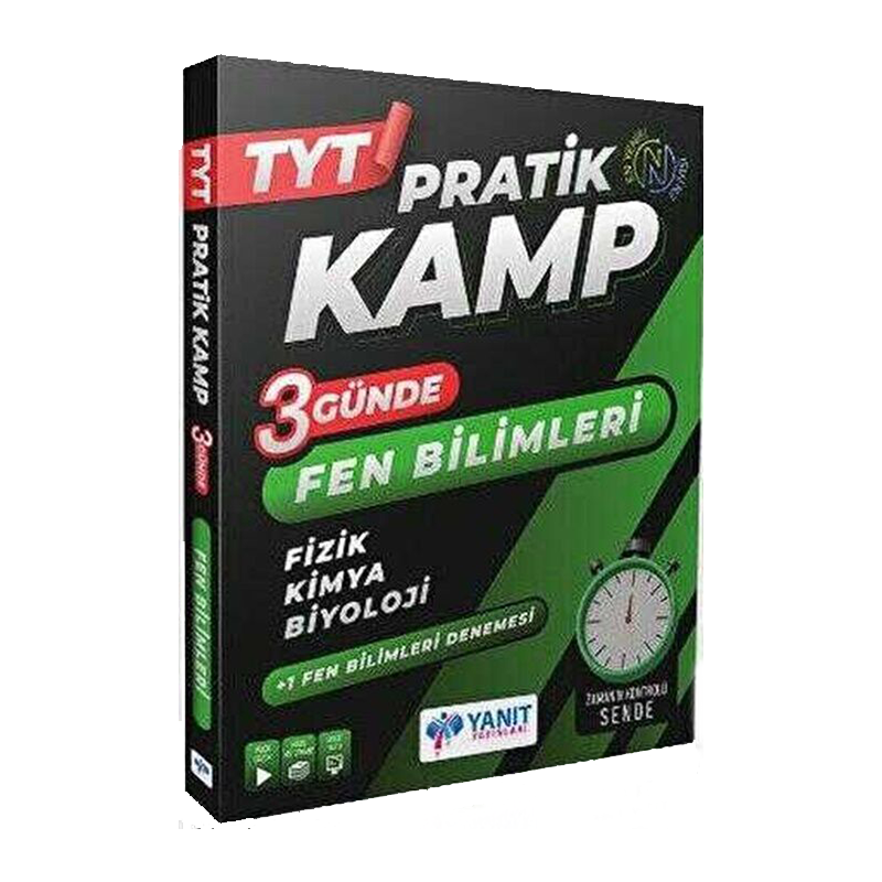 2023 TYT Pratik Kamp 3 Günde Fen Bilimleri (Fizik-Kimya-Biyoloji) Yanıt Yayınları