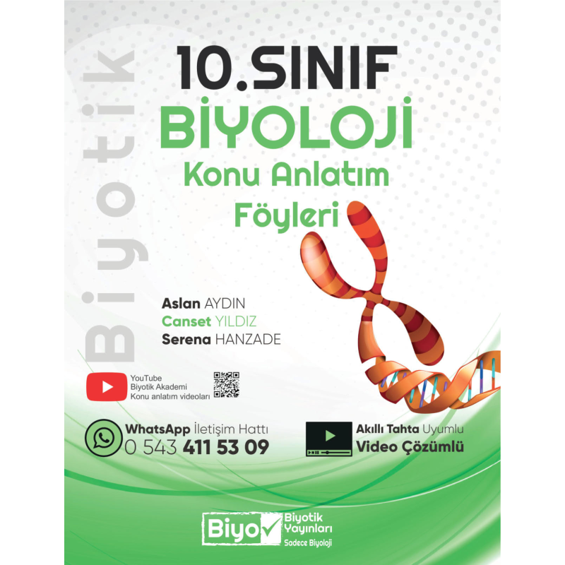 10.Sınıf Biyoloji Konu Anlatım Föyleri Biyotik Yayınları
