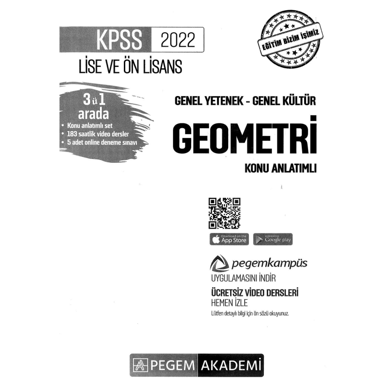 2022 KPSS LİSE VE ÖNLİSANS GEOMETRİ KONU ANLATIMI