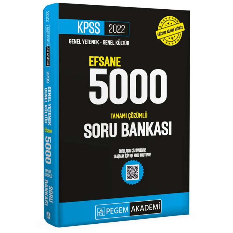 2022 KPSS Genel Yetenek Genel Kültür Efsane 5000 Tamamı Çözümlü Soru Bankası