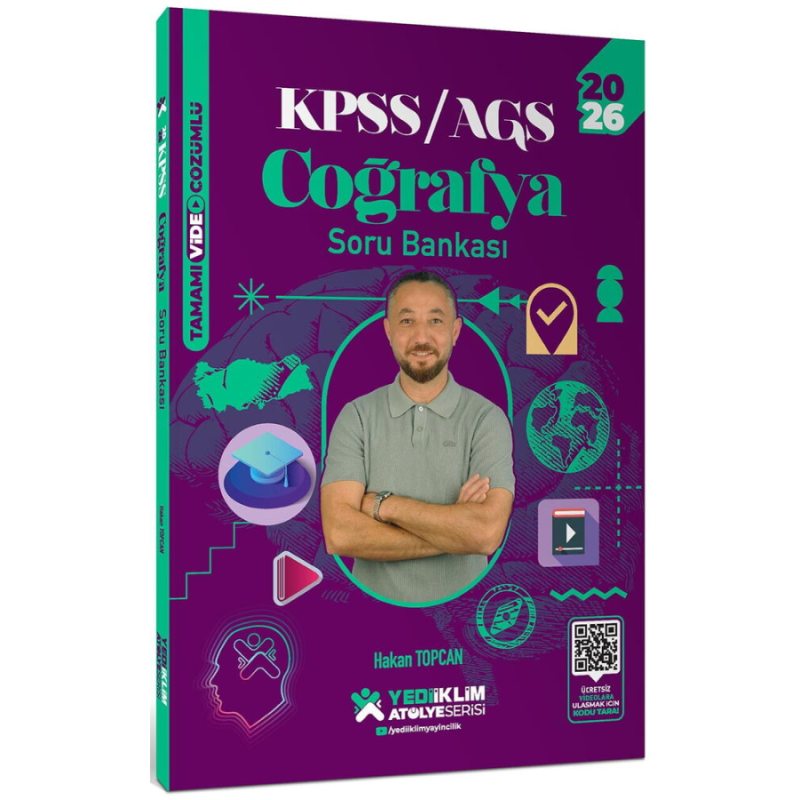 2026 KPSS Coğrafya Atölye Soru Bankası Çözümlü - Hakan Topcan Yediiklim Yayınları