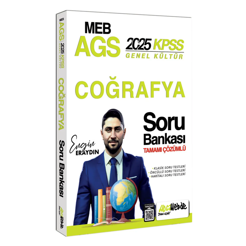 2025 MEB-AGS KPSS Türkiye Coğrafyası Soru Bankası Çözümlü HocaWebde Yayınları