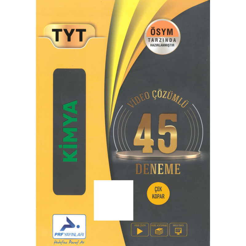 TYT Kimya Video Çözümlü 45 Deneme