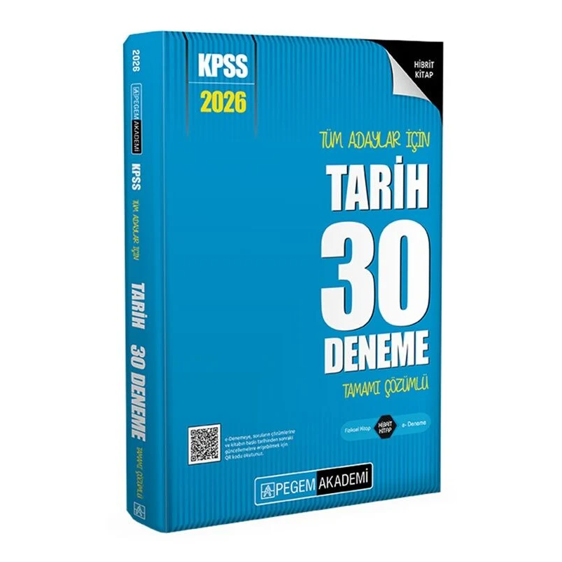 2026 KPSS Tüm Adaylar İçin Tarih 30 Deneme Tamamı Çözümlü Pegem Yayınları