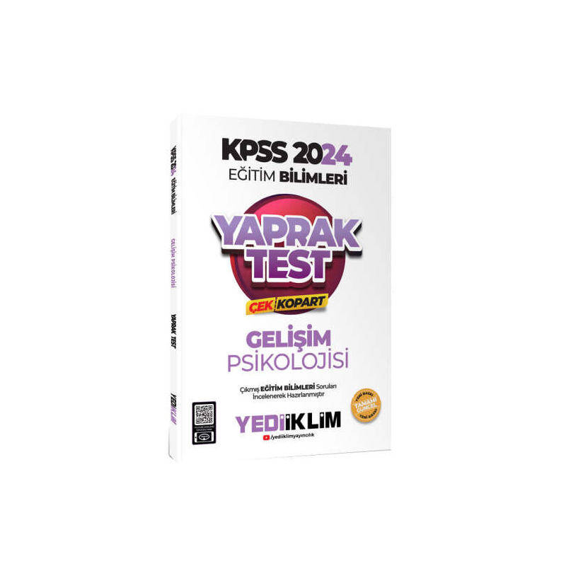 2024 KPSS Eğitim Bilimleri Gelişim Psikolojisi Çek Kopart Yaprak Test