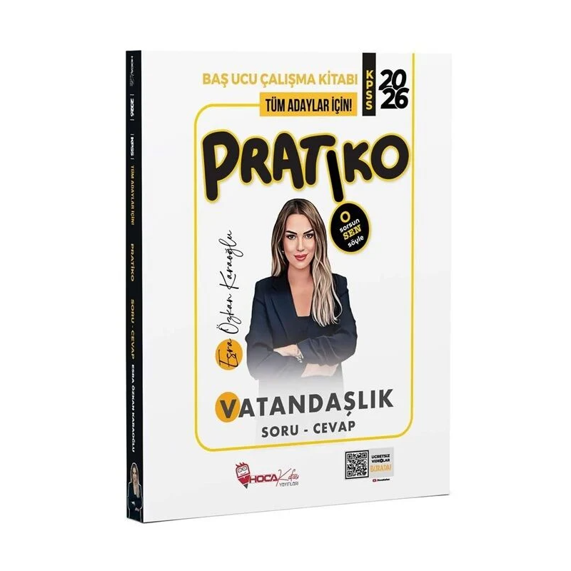 2026 KPSS Vatandaşlık Pratiko Soru Cevap Çalışma Kitabı Hoca Kafası Yayınları