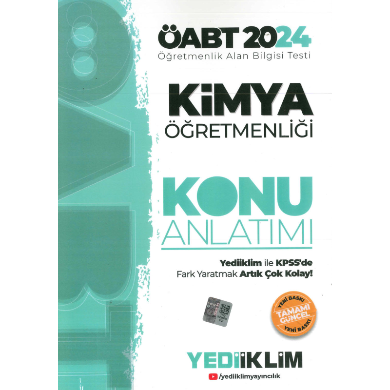 ÖABT KİMYA ÖĞRETMENLİĞİ KONU ANLATIMI