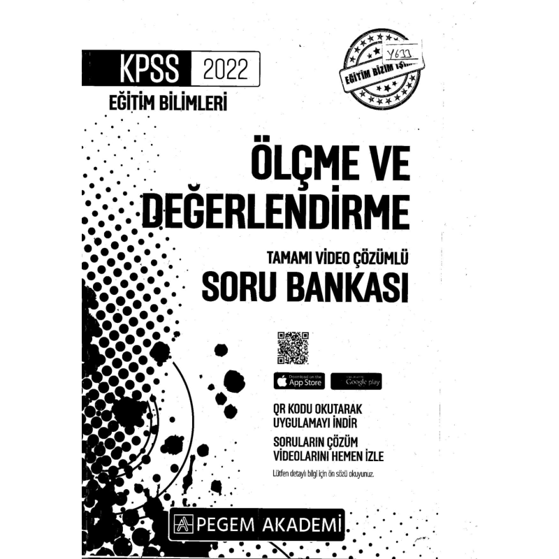2022 KPSS Eğitim Bilimleri ÖLÇME VE DEĞERLENDİRME SORU BANKASI