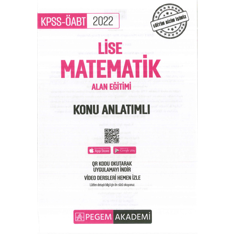 LİSE MATEMATİK ALAN EĞİTİMİ KONU ANLATIMLI