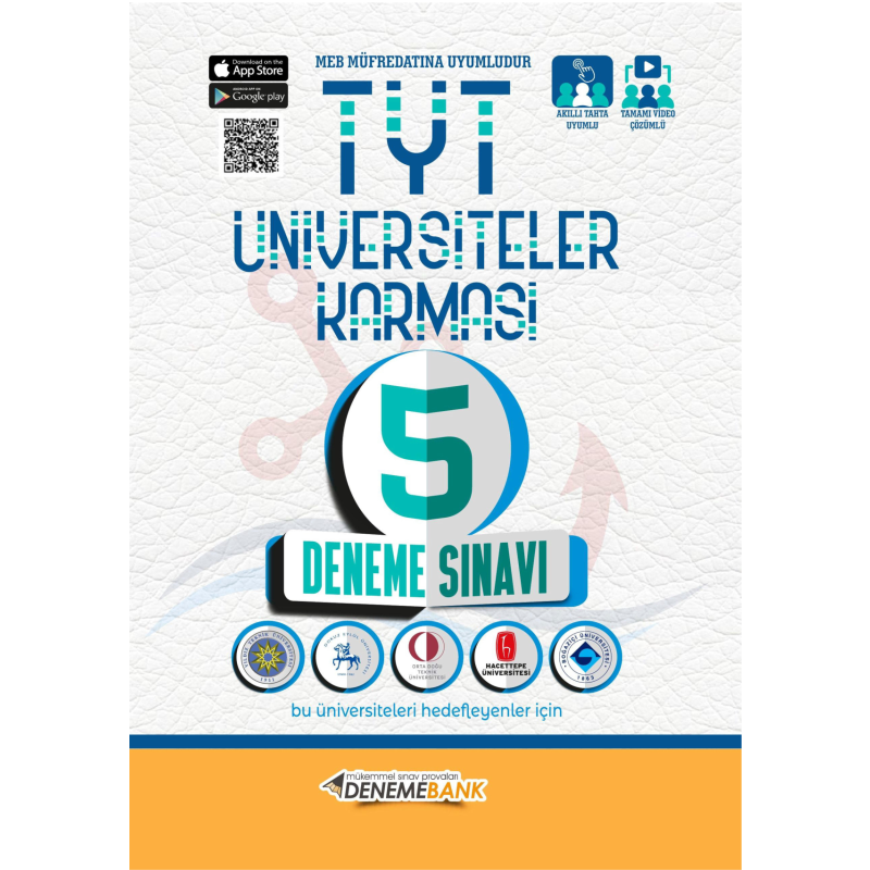 TYT Üniversiteler Karması 5 Deneme Sınavı Deneme Bank