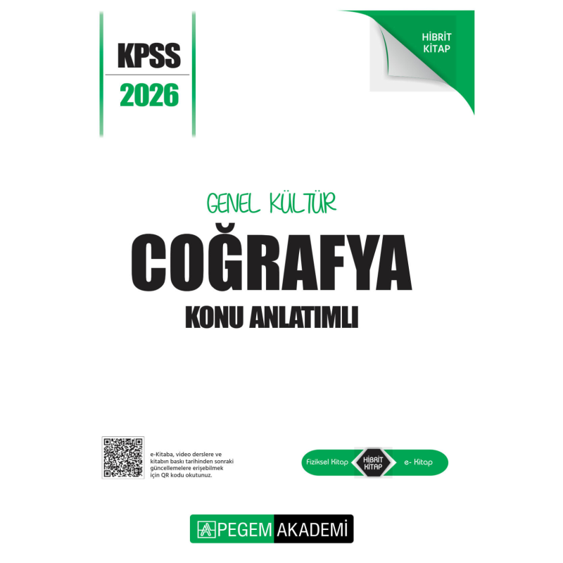 COĞRAFYA 2026 KPSS Genel Yetenek Genel Kültür Lisans Konu Anlatımlı Modüler Set Pegem Yayınları