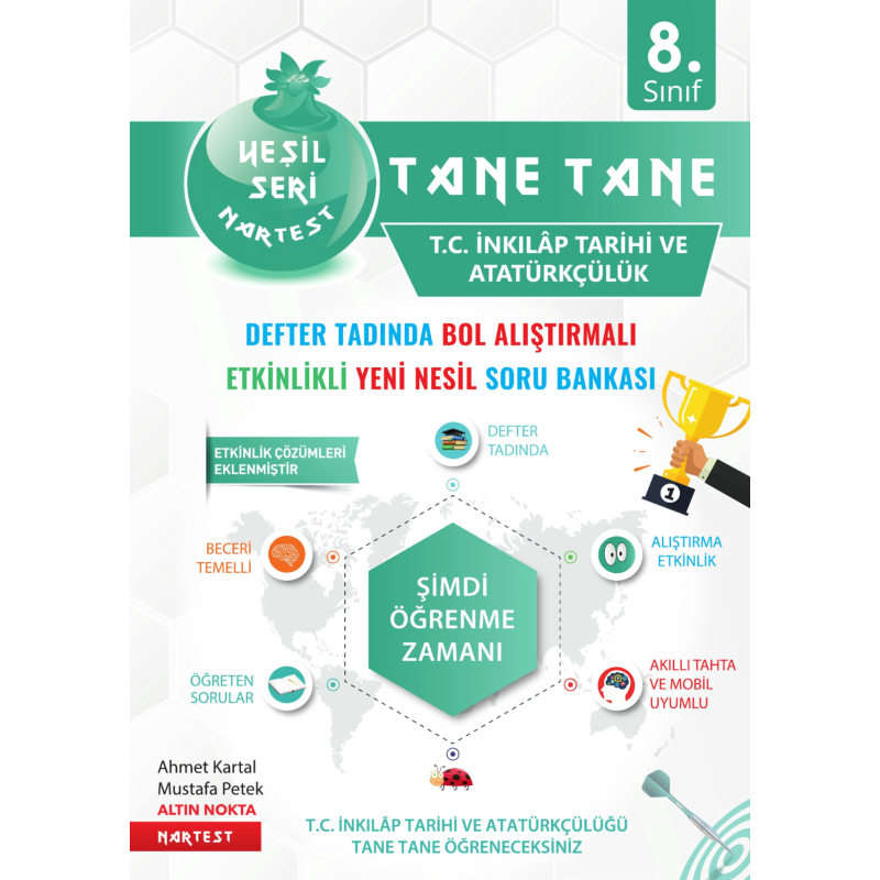 8. Sınıf T. C. İnkılap Tarihi ve Atatürkçülük Tane Tane Soru Bankası Nartest Yayınları