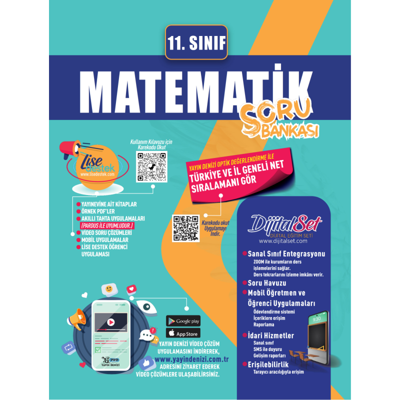 11. Sınıf Matematik Soru Bankası Yayın Denizi Pro