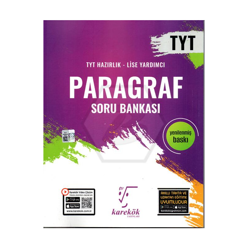 TYT Paragraf Soru Bankası Karekök Yayınları