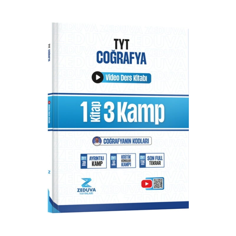 Coğrafyanın Kodları TYT Coğrafya 1 Kitap 3 Kamp Video Ders Kitabı Zeduva Yayınları