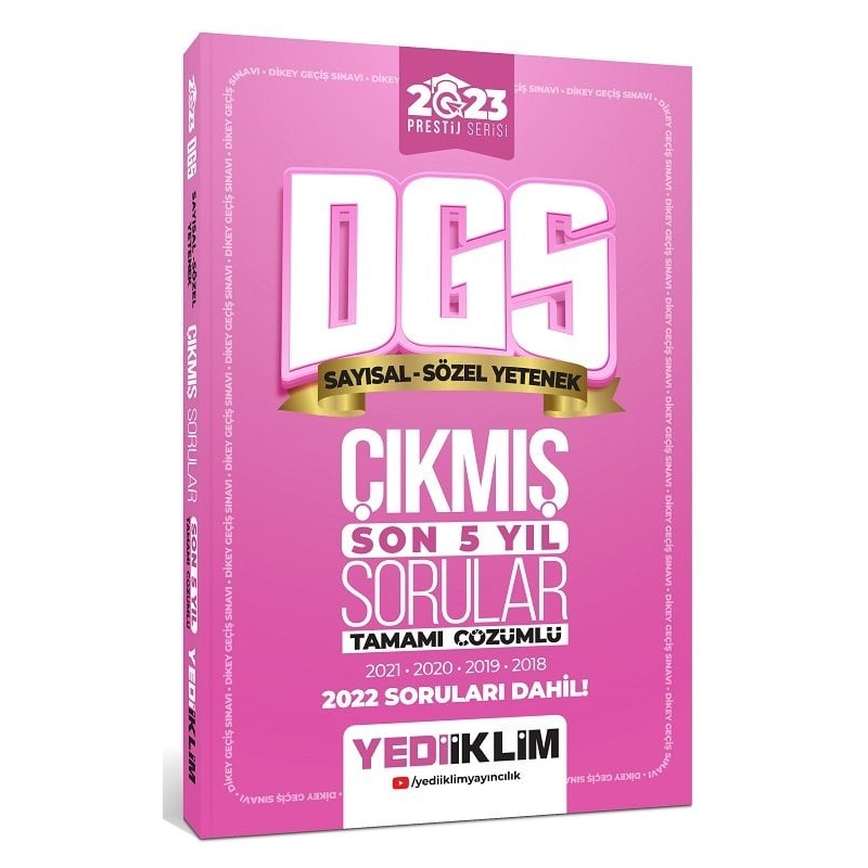 DGS Tamamı Çözümlü Son 5 Yıl Çıkmış Sorular Prestij Serisi (2018-2022)