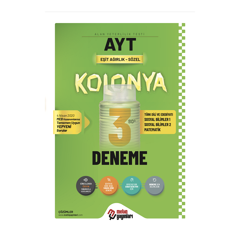 AYT Eşit Ağırlık Sözel Kolonya 3 Deneme