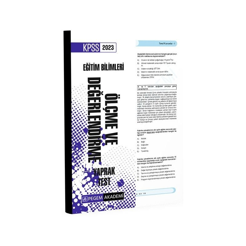 Ölçme ve Değerlendirme Yaprak Test