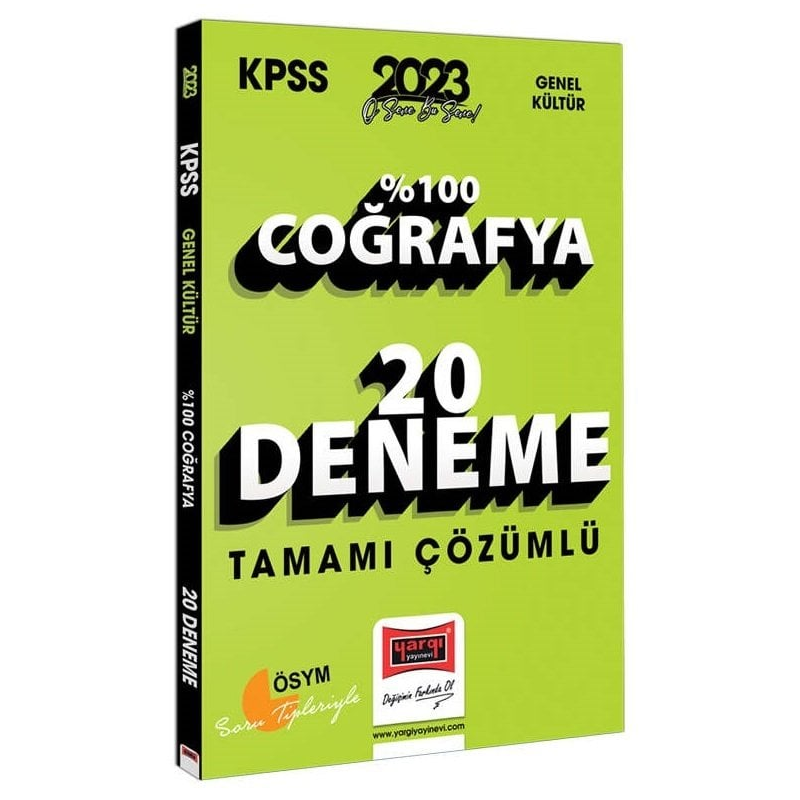 %100 Coğrafya Tamamı Çözümlü 20 Deneme