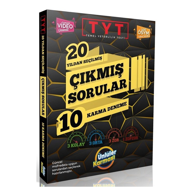 TYT Genel 20 Yıldan Seçilmiş Çıkmış Sorular 10 Karma Deneme