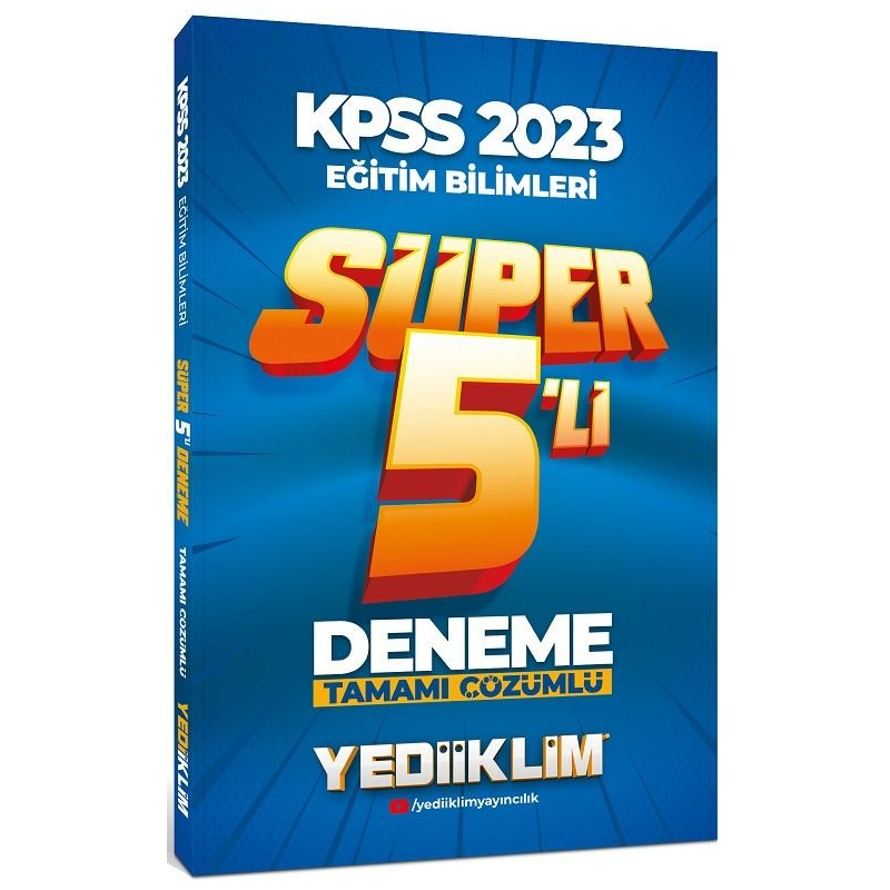 Eğitim Bilimleri Tamamı Çözümlü Süper 5`li Deneme