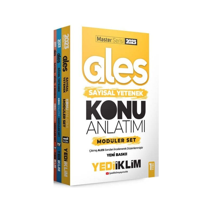 Master Serisi Ales Konu Anlatımlı Modüler Set 3 Cilt (Sayısal Yet. - Sözel Yet. - 5 Deneme)
