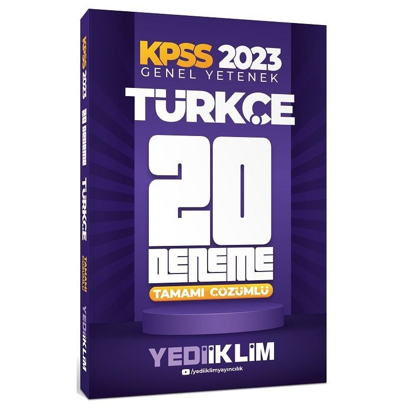 Türkçe Tamamı Çözümlü 20 Deneme