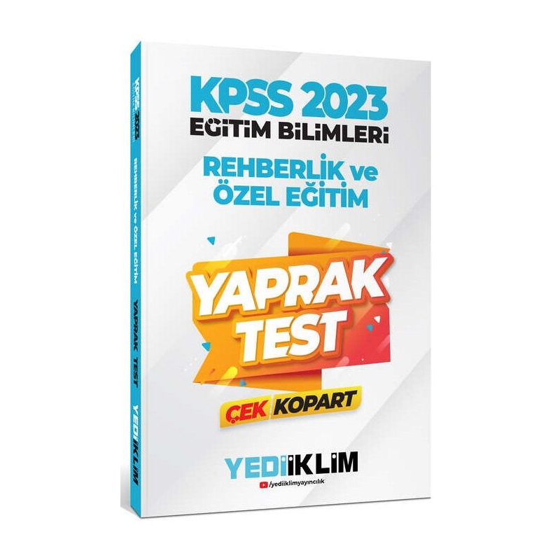 Rehberlik ve Özel Eğitim Çek Kopart Yaprak Test