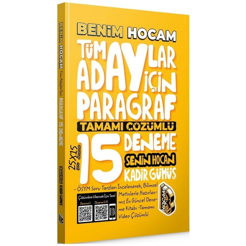 Tüm Adaylar İçin Paragraf Tamamı Çözümlü 15 Deneme