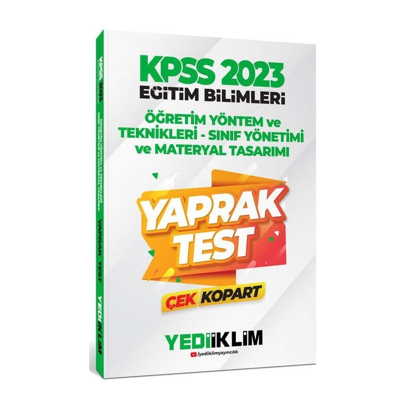 Öğretim Yöntem ve Teknikleri Sınıf Yönetimi Materyal Tasarımı Yaprak Test Çek Kopart