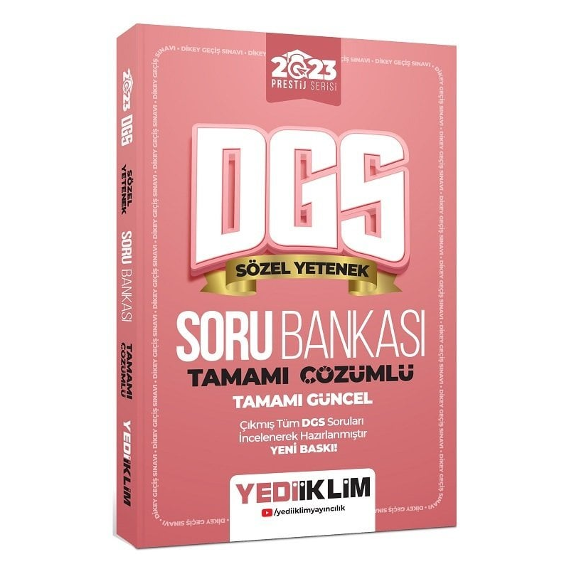 Dgs Sözel Yetenek Tamamı Çözümlü Soru Bankası Prestij Serisi 