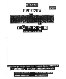 TAM ÖLÇME TÜRKÇE ANLAM BİLGİSİ