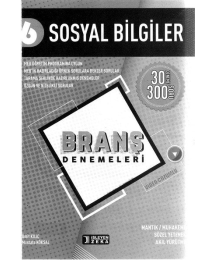 SOSYAL BİLGİLER BRANŞ DENEMELERİ