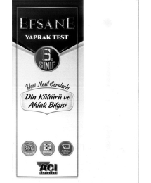 EFSANE DİN KÜLTÜRÜ VE AHLAK BİLGİSİ