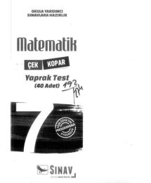 MATEMATİK YAPRAK TEST 40 ADET