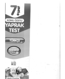 KONU ÖZETLİ YAPRAK TEST TÜRKÇE