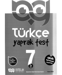 TÜRKÇE YAPRAK TEST 24 TEST