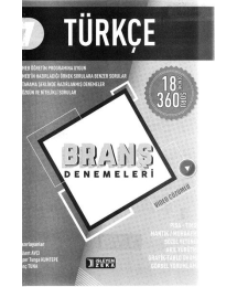 TÜRKÇE BRANŞ DENEMELERİ 18 DENEME