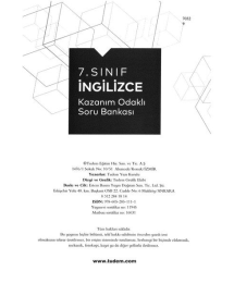 İNGİLİZCE KAZANIM ODAKLI SORU BANKASI
