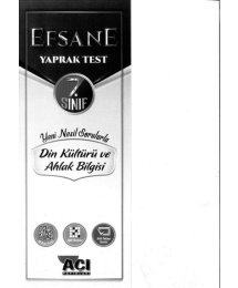 EFSANE YAPRAK TEST DİN KÜLTÜRÜ VE AHLAK BİLGİSİ