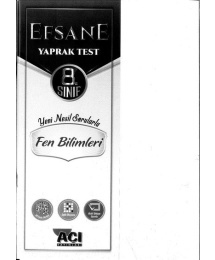 EFSANE YAPRAK TEST FEN BİLİMLERİ