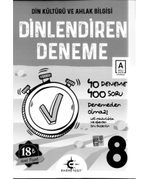 DİN KÜLTÜRÜ VE AHLAK BİLGİSİ DİNLENDİREN DENEME 40 DENEME