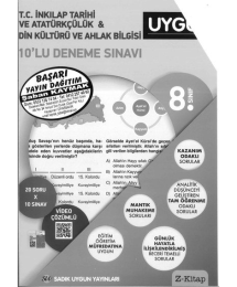 10'LU DENEME SINAVI İNKILAP TARİHİ & DİN KÜLTÜRÜ VE AHLAK BİLGİSİ