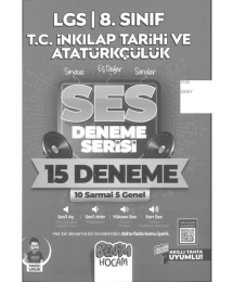 LGS T.C. İNKILAP TARİHİ VE ATATÜRKÇÜLÜK SES DENEME SERİSİ 15 DENEME