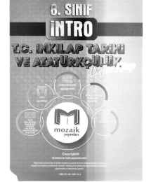 İNTRO T.C. İNKILAP TARİHİ VE ATATÜRKÇÜLÜK DEFTER KİTAP