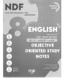 ENGLISH OBJECTIVE ORIENTED STUDY NOTES
