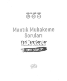 LGS MANTIK MUHAKEME SORULARI YENİ TARZ SORULAR